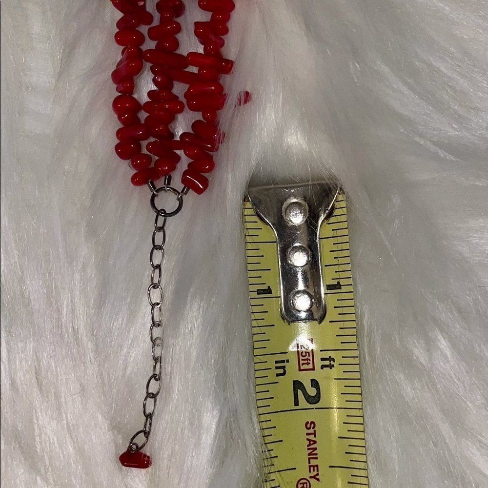 Artisan Handcrafted Authentic Red Branch Coral Multi Strand Necklace & Bracelet - Picture 10 of 12